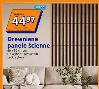 Drewniane panele ścienne 60 x 30 x 1 cm
