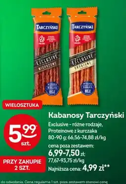 Żabka Kabanosy Proteinowe z kurczaka Tarczyński oferta