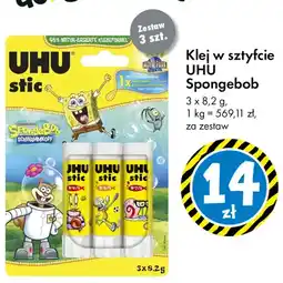 Tedi Klej w sztyfcie UHU Spongebob 3-pak oferta