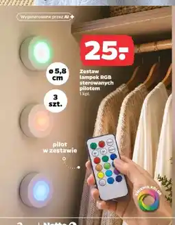 Netto Zestaw lampek RGB sterowanych pilotem 3-pak oferta