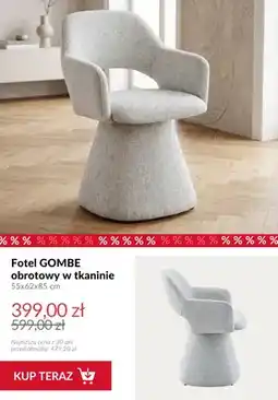Homla Fotel obrotowy Gombe w tkaninie oferta
