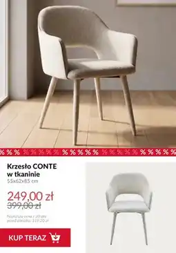 Homla Krzesło Conte w tkaninie 55x62x85 cm oferta