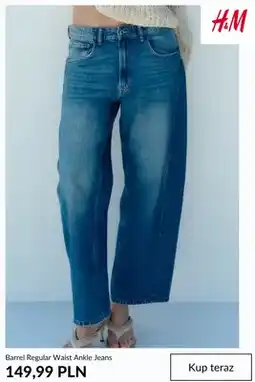 H&M Jeansy H & M Barrel Regular Waist Ankle Jeans oferta