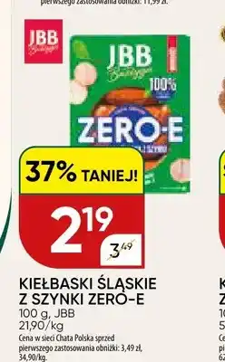 Chata Polska Kiełbaski Śląskie z szynki Zero-E JBB oferta