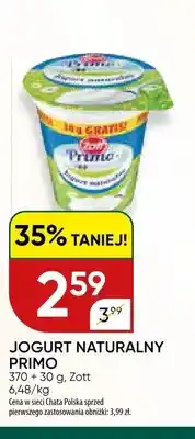 Chata Polska Jogurt naturalny Primo Zott oferta