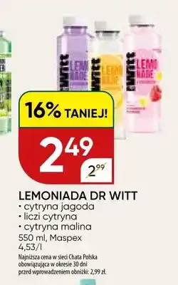 Chata Polska Lemoniada Dr Witt liczi cytryna oferta