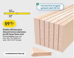 Castorama Deska elewacyjna dwustronna sosnowa profil faza oferta