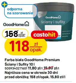Castorama Farba biała GoodHome Premium Ściany i Sufity oferta