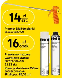 Castorama Pistolet Diall do pianki oferta