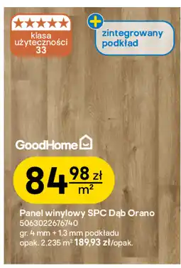 Castorama Panel winylowy SPC Dąb Orano GoodHome oferta