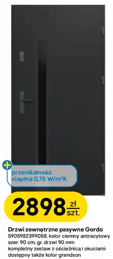 Castorama Drzwi zewnętrzne pasywne Gordo oferta
