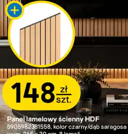 Castorama OK WALL Panel lamelowy ścienny HDF, czarny/dąb sarragosa oferta