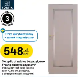 Castorama Skrzydło drzwiowe bezprzylgowe Fresno z białymi szybkami oferta
