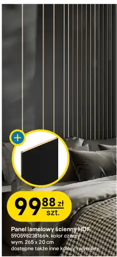 Castorama OK WALL Panel lamelowy ścienny HDF, czarny oferta