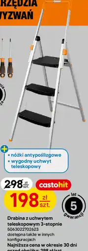 Castorama Drabina z uchwytem teleskopowym 3-stopnie oferta