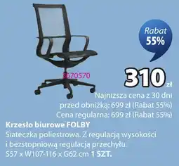 JYSK Krzesło biurowe Folby oferta