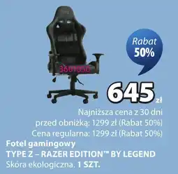 JYSK Fotel gamingowy TYPE Z – RAZER EDITION™ BY LEGEND oferta