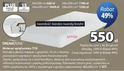 JYSK Materac sprężynowy TYA Dreamzone oferta