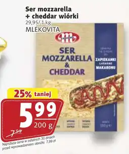 Prim Market Ser mozzarella + cheddar wiórki MLEKOVITA oferta