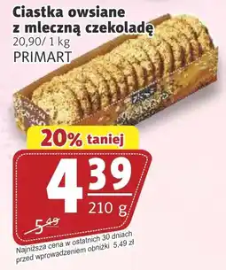 Prim Market Ciastka owsiane z mleczną czekoladą oferta