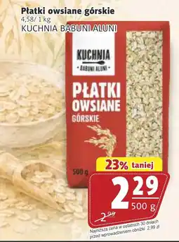 Prim Market Płatki owsiane górskie Kuchnia Babuni Aluni oferta