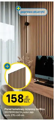 Castorama Panel lamelowy ścienny na filcu oferta