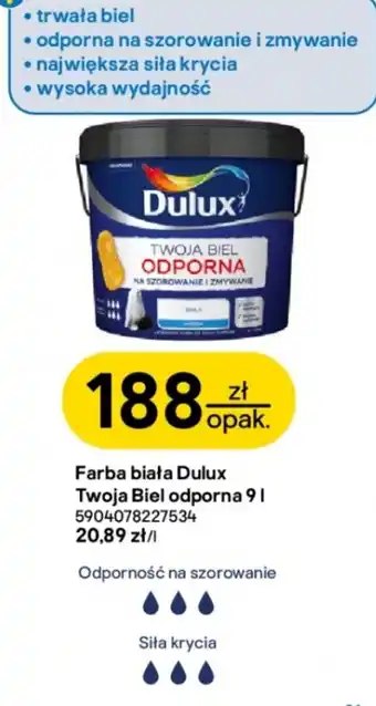 Castorama Farba biała Dulux Twoja Biel odporna oferta