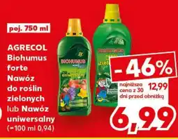 Kaufland AGRECOL Biohumus forte Nawóz do roślin zielonych lub Nawóz uniwersalny oferta