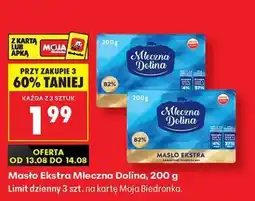 Biedronka Masło Ekstra Mleczna Dolina 200 g oferta