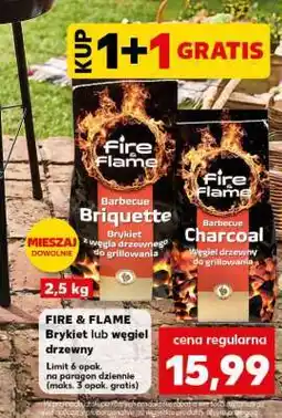 Kaufland FIRE & FLAME Brykiet lub Węgiel drzewny oferta