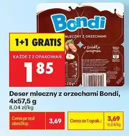 Biedronka Deser mleczny z orzechami Bondi 4x57,5 g oferta