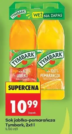 Biedronka Sok jabłko-pomarańcza Tymbark, 2x1 l oferta
