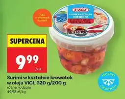Biedronka Surimi w kształcie krewetek w oleju VICI, 320 g/200 g oferta