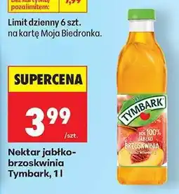 Biedronka Nektar jabłko-brzoskwinia Tymbark, 1l oferta