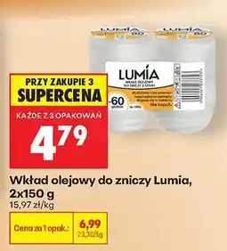 Biedronka Wkład olejowy do zniczy Lumia, 2x150 g oferta