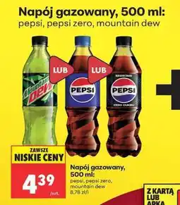 Biedronka Napój gazowany, 500 ml: pepsi, pepsi zero, mountain dew oferta