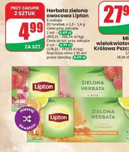 Dino Herbata zielona owocowa Lipton oferta