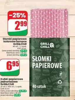 Dino Słomki papierowe kolorowe łamane Grill & Chill oferta