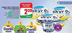 Dino Jogurt skyr owocowy 0% cukru Bakoma oferta