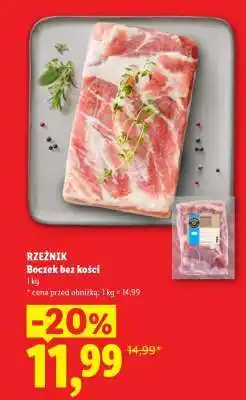 Lidl RZEŹNIK Boczek bez kości oferta