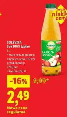 Lidl Solevita Sok 100% Jabłko oferta