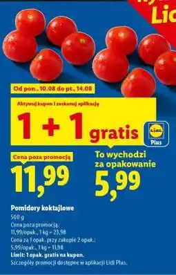 Lidl Pomidory koktajlowe oferta
