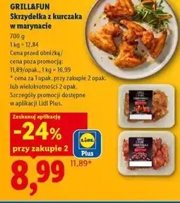 Lidl GRILL&FUN Skrzydełka z kurczaka w marynacie oferta