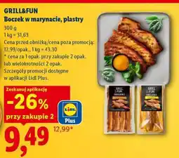 Lidl GRILL&FUN Boczek w marynacie, plastry oferta