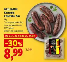 Lidl GRILL&FUN Kaszanka z wątrobą, XXL oferta