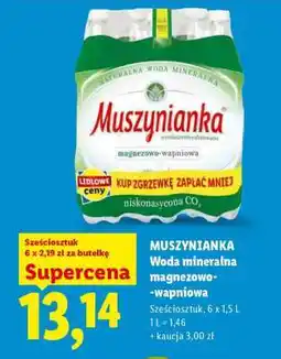 Lidl MUSZYNIANKA Woda mineralna magnezowo- -wapniowa oferta