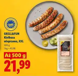 Lidl GRILL&FUN Kielbasa wieprzowa, XXL oferta