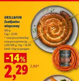 Lidl GRILL&FUN Zawijaniec wieprzowy oferta