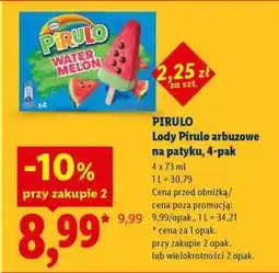 Lidl PIRULO Lody Pirulo arbuzowe na patyku, 4-pak oferta