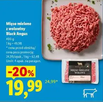 Lidl Mięso mielone z wołowiny Black Angus oferta